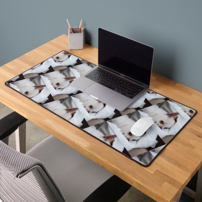 Your pet dog puppy custom photo chihuahua pattern desk mat (Office 2)