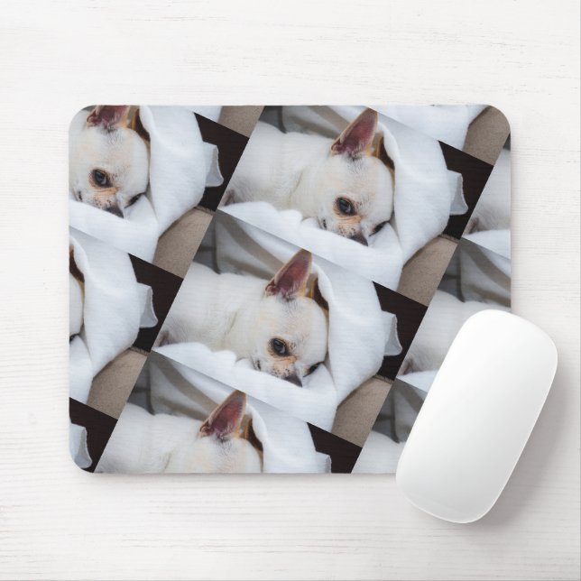 Your pet dog puppy custom photo chihuahua pattern mouse mat (With Mouse)