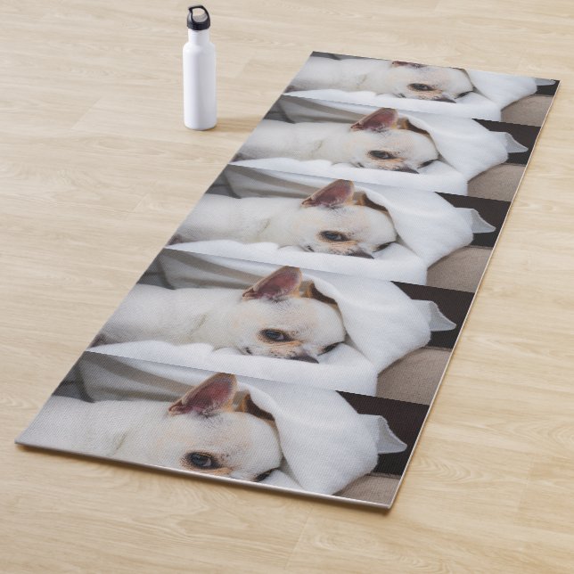 Your pet dog puppy custom photo chihuahua pattern yoga mat (In Situ)