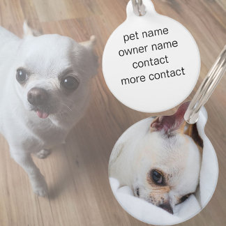 Your pet dog puppy custom photo chihuahua tag