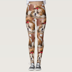 Your pet dog puppy custom photo pattern leggings