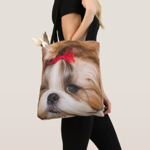 Your pet dog puppy custom photo tote bag