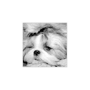 Your pet dog puppy photo gift patch rubber stamp