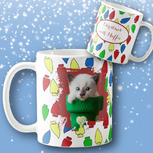 Your Pet on a Christmas Lights Mug
