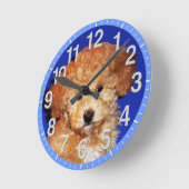 Your Pet Photo Clock or Keep Cute Puppy Clock (Angle)