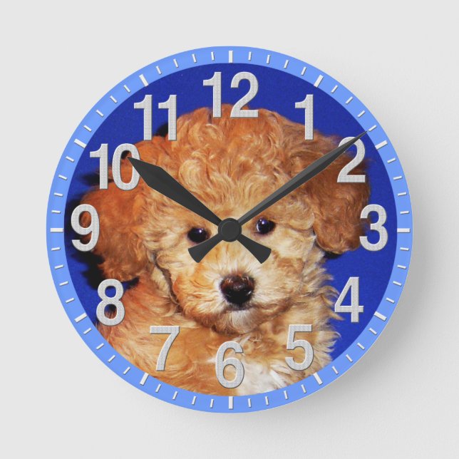 Your Pet Photo Clock or Keep Cute Puppy Clock (Front)