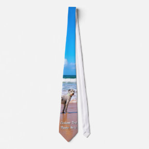 Your Pet Photo Neck Tie Personalised Text