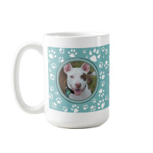 Your Pet Photo Pet Memorial Teal Dog Print