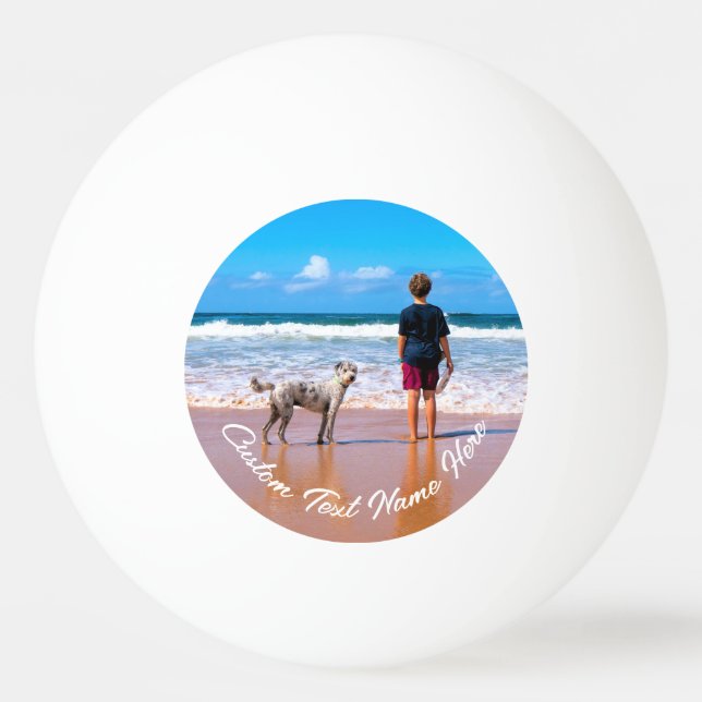 Your Pet Photo Ping Pong Ball Personalised Text (Back)