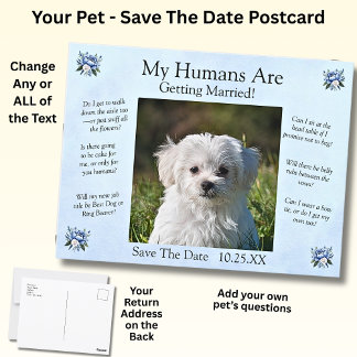 Your Pet Photo - Save The Date Postcard