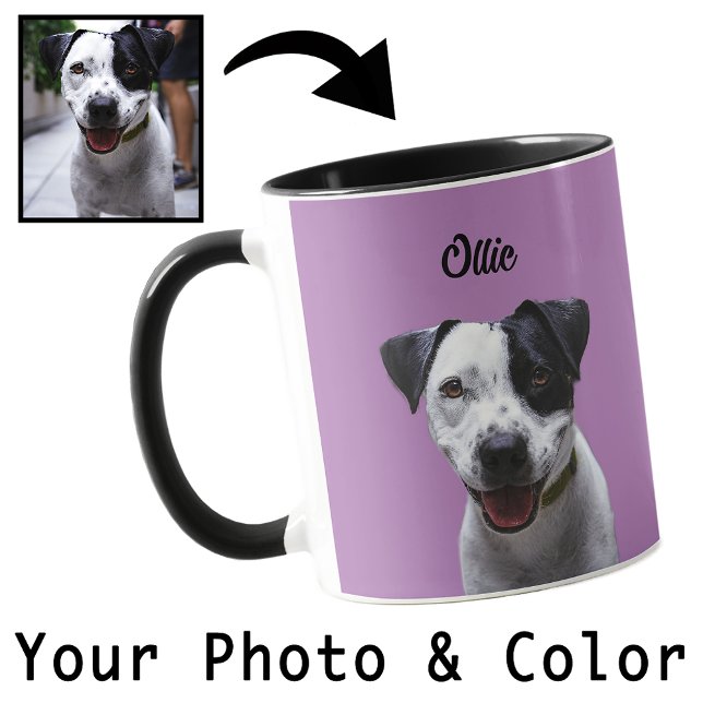 Your Pet Photo Your Colour Cute Gift for Dog Mum   Mug (Creator Uploaded)