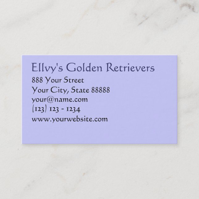 Your Pet Related Business card (Front)