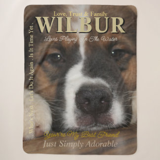 Your Pet The Star They Are Magazine Style Sherpa Blanket