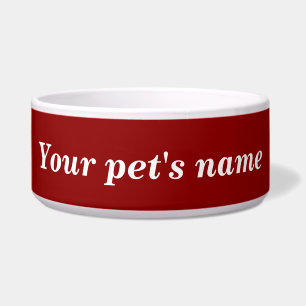 Your Pet's Name on Red Background on Pet