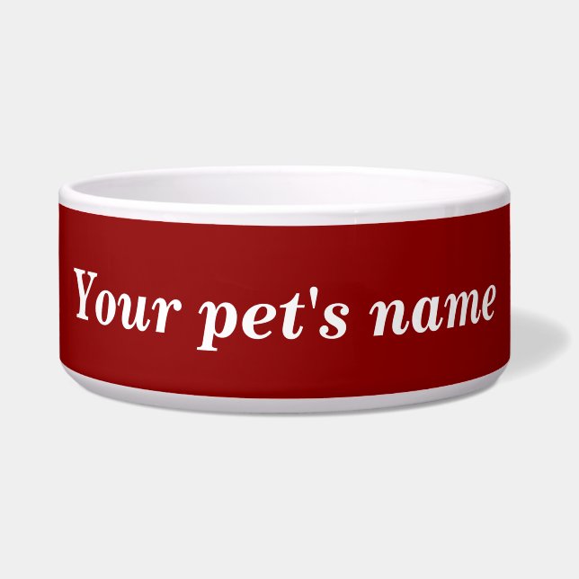 Your Pet's Name on Red Background on Pet (Front)