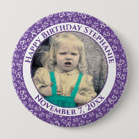 Your Photo 85th Birthday Number Pattern | Purple