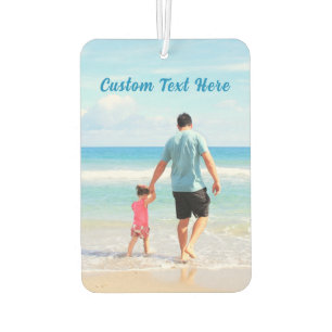 Your Photo Air Freshener with Custom Text