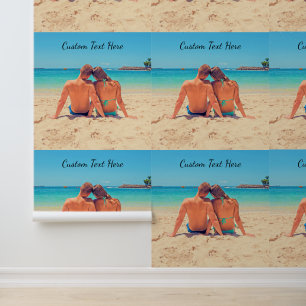 Your Photo and Custom Text Personalised Wallpaper