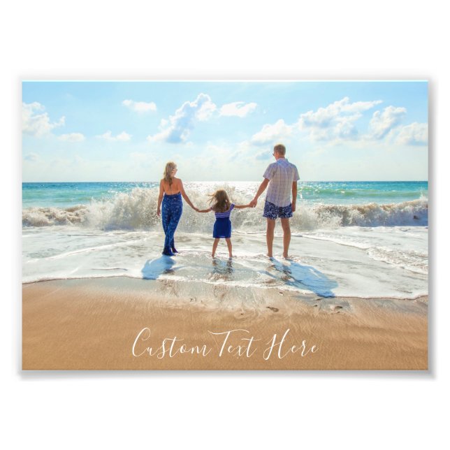 Your Photo and Custom Text Photo Print (Front)