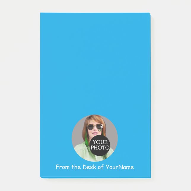 Your Photo and Message Customise This Easily Blue Post-it Notes (Front)