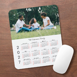 Your Photo and Name 2027 Calendar Mouse Mat
