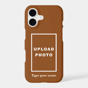 Your Photo and Name on Brown Background