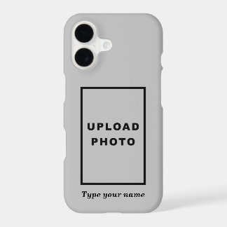 Your Photo and Name on Grey Background