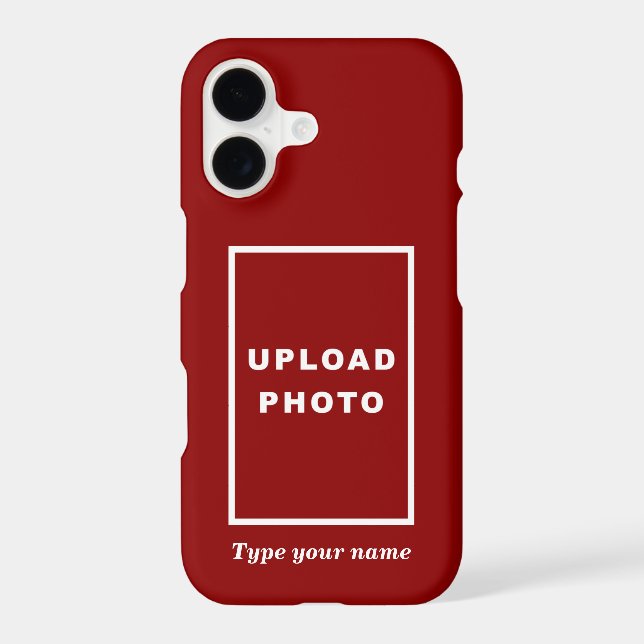 Your Photo and Name on Red Background (Back)