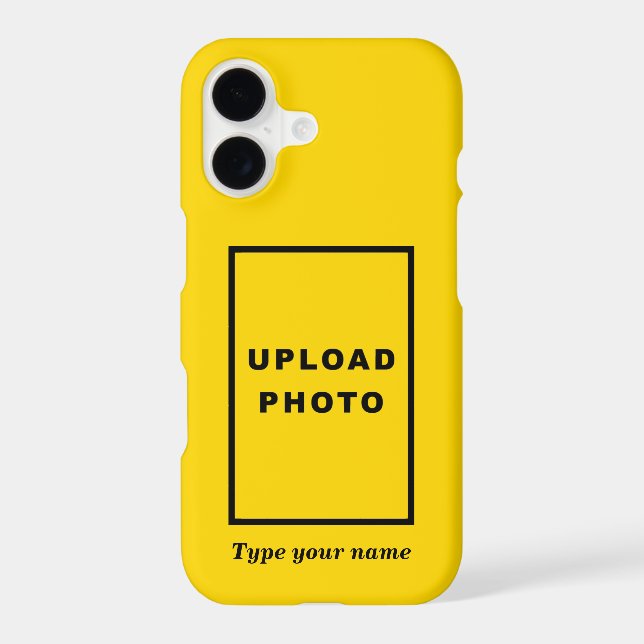 Your Photo and Name on Yellow Background (Back)