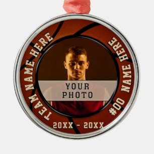 Your PHOTO and Personalised Basketball Ornaments