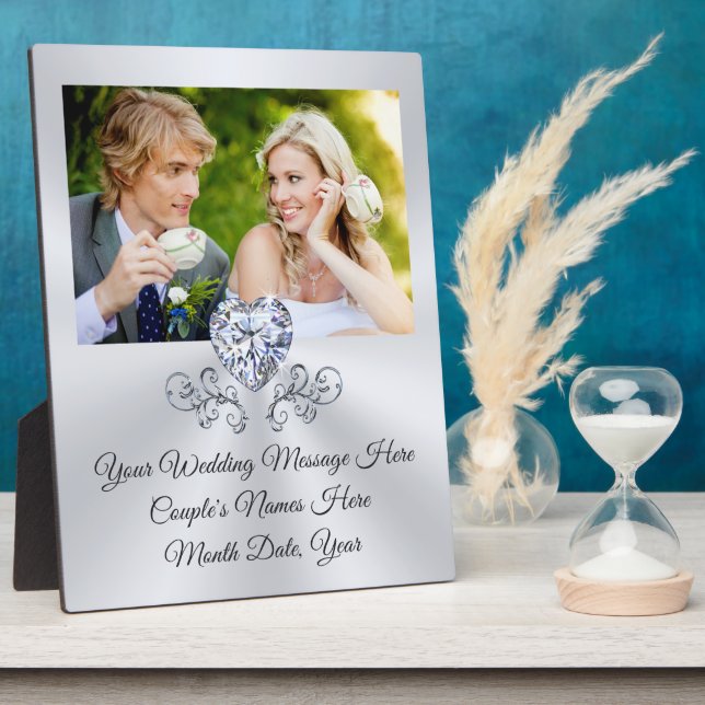 Your PHOTO and Personalised Wedding Plaque Gifts (Side)