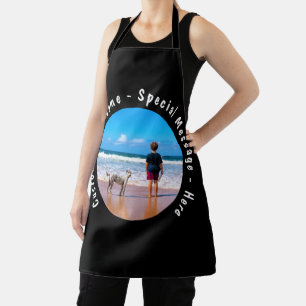 Your Photo and Text Apron Custom Colours and Fonts