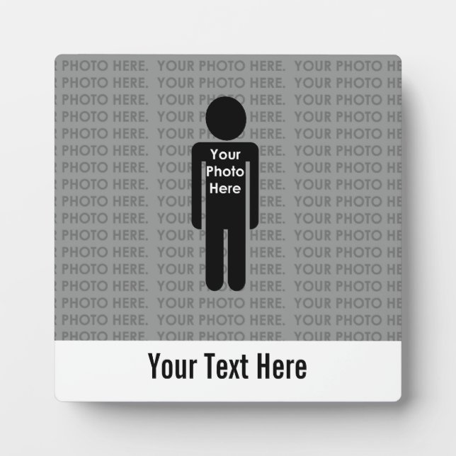 Your Photo and Text Here Custom Photo Plaque (Front)