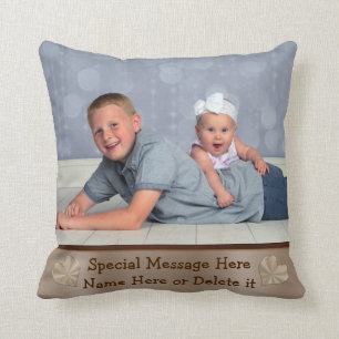 Your PHOTO and TEXT Personalised Throw Pillows