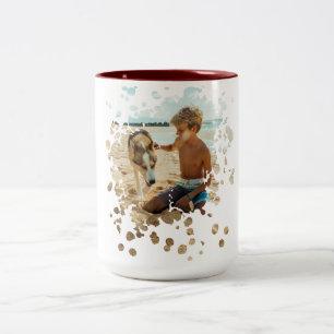 Your Photo Art Splash Two-Tone Coffee Mug