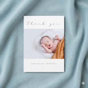 Your photo baby shower thank you card