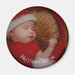 Your Photo Baby's First Christmas Keepsake Magnet