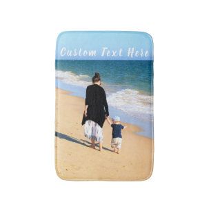 Your Photo Bath Mat with Custom Text
