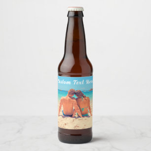 Your Photo Beer Bottle Labels Example Custom Text