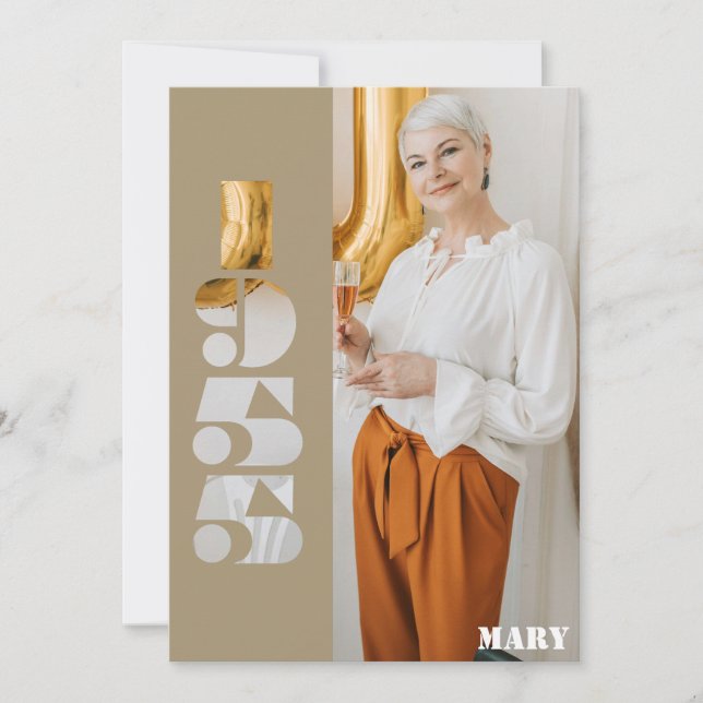 Your photo born in 1955 70th birthday Invitation (Front)