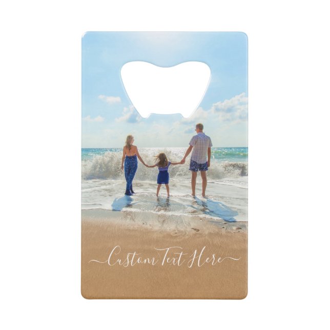 Your Photo Bottle Opener with Custom Text (Front)