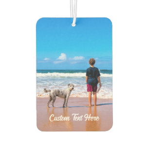 Your Photo Car Air Freshener with Custom Text