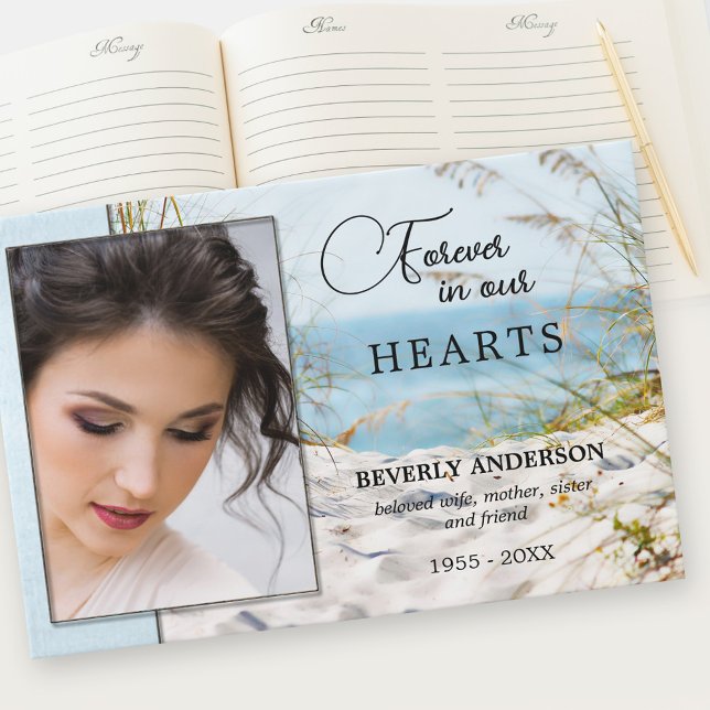 Your Photo Celebration of Life Beach Guest Book (Creator Uploaded)