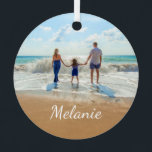 Your Photo Christmas Ornament with Custom Name<br><div class="desc">Custom Photo and Name Text Christmas Ornaments - Your Own Design - Personalised Family / Friends or Personal Christmas Ornament Gift - Add Your Photo and Name - Text / more - Resize and move or remove and add elements / text with Customisation tool ! Choose font / size /...</div>