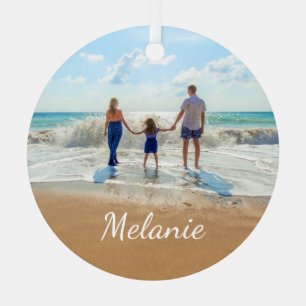 Your Photo Christmas Ornament with Custom Name