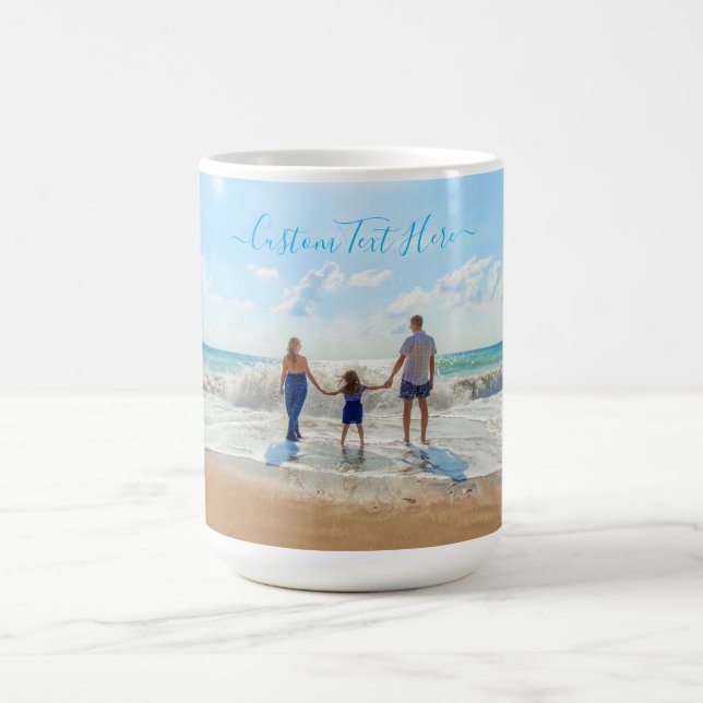 Your Photo Coffee Mug with Custom Text (Center)
