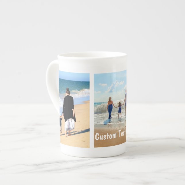 Your Photo Collage Mug with Custom Text (Front Left)