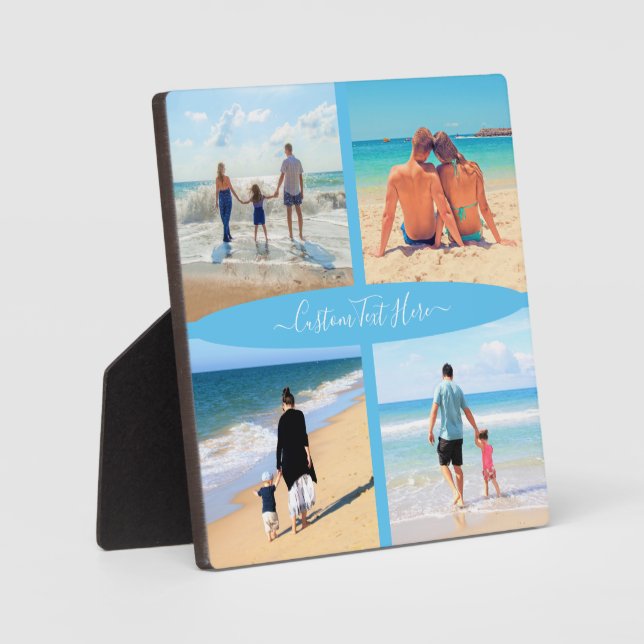 Your Photo Collage Plaque with Custom Text (Front)