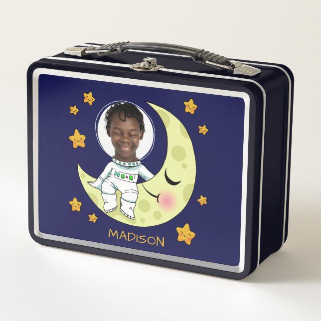 YOUR PHOTO custom Astronaut lunch boxes (Front)