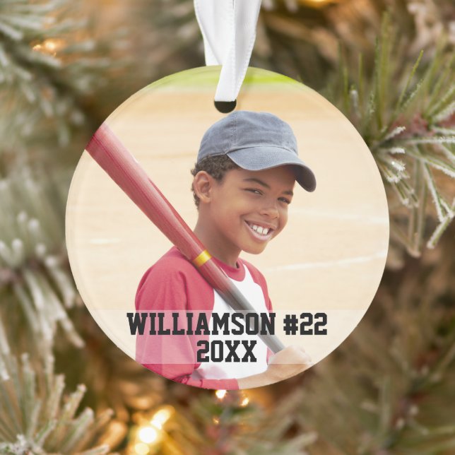 Your Photo Custom Baseball or Your Sport Ornament (Tree)